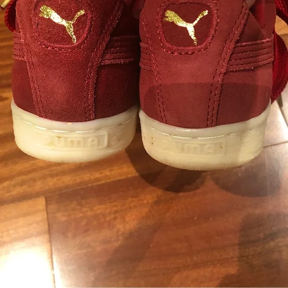 Puma - Basket Heart Suede Runners - Picture 4 of 7